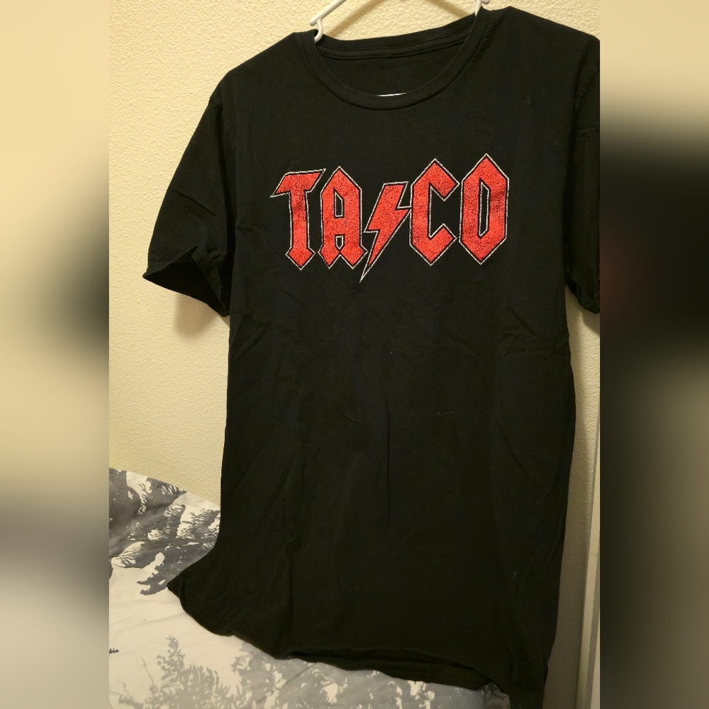 Large Men's Tee Short Sleeve Fun Taco Graphic